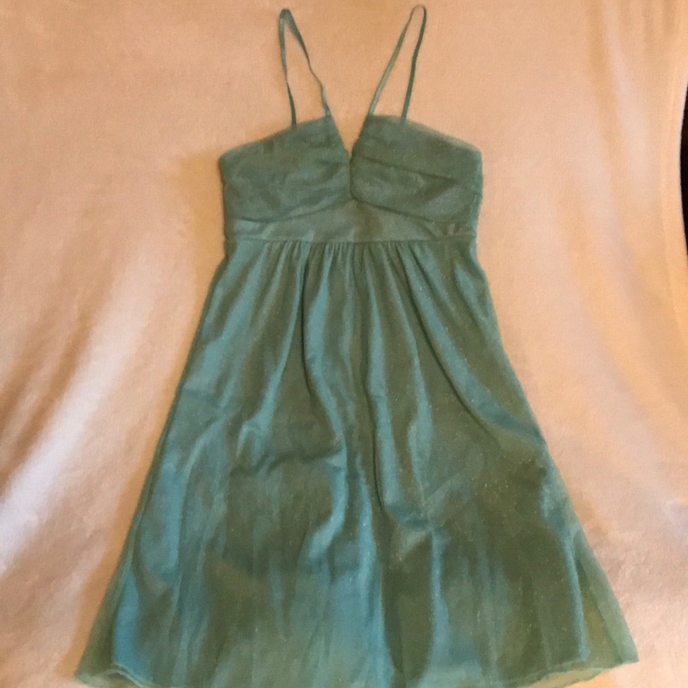 Hot KISS Blue dress with gold sparkles